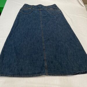 Denim Womens Maxi Skirt, Zipper Back Closure- No Size Tag See Measurements